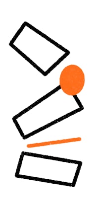 a drawing of a triangle with an orange dot in the middle